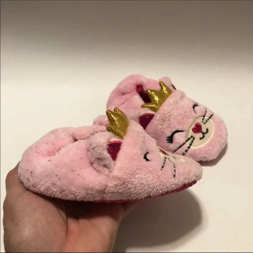 ALine Slippers‎ Girls Size 6 Pink Kitty Slip On New